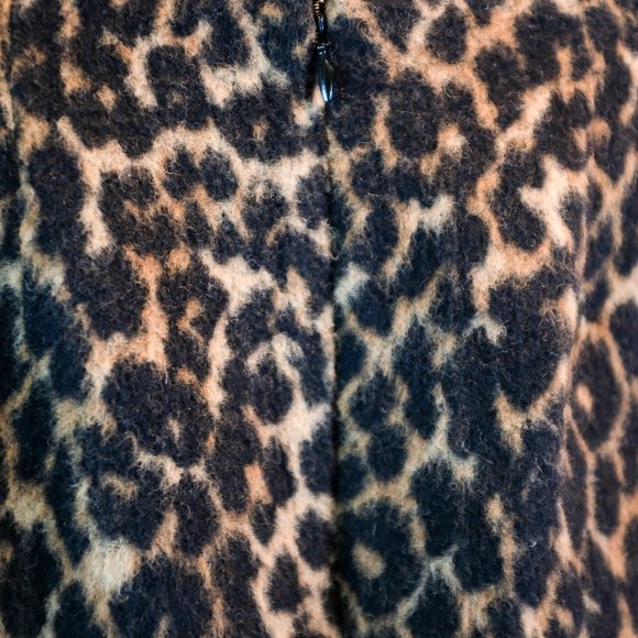 Talbots Fuzzy Leopard Animal Print Pencil Skirt 4 - Picture 6 of 9